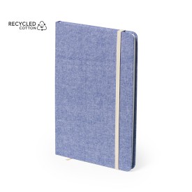 Chancy notitieboek - A5 - gerecycled katoen - 100 vellen - elastieksluiting en lint