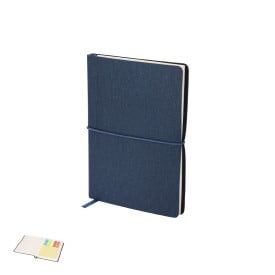Notitieblokje Vierax - gerecycled PU - flexibele omslag - 80 bladen + plaknotities