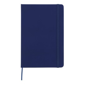 Notitieboek A5 PU met puntraster pagina's-Donkerblauw