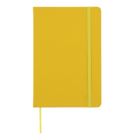 Notitieboek A5 PU met puntraster pagina's-Geel