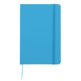 Notitieboek A5 PU met puntraster pagina's-Lichtblauw