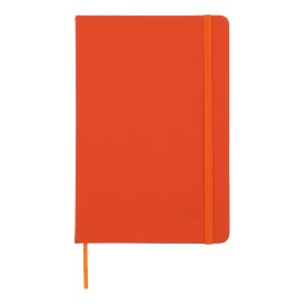 Notitieboek A5 PU met puntraster pagina's-Oranje
