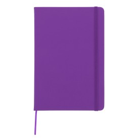 Notitieboek A5 PU met puntraster pagina's-Paars