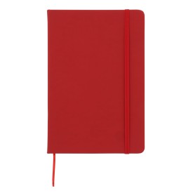 Notitieboek A5 PU met puntraster pagina's-Rood