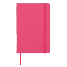 Notitieboek A5 PU met puntraster pagina's-Roze