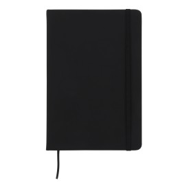 Notitieboek A5 PU met puntraster pagina's-Zwart