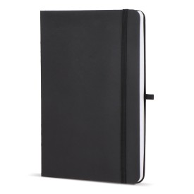 Notitieboek Olmo hardcover PU A5 met sticky notes-Zwart