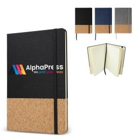 Notitieboek A5 - rPET en kurk - 80 vellen - gelinieerd - 70 grams papier