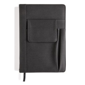 Notitieboek - A5 - PU - 80 vellen - gelinieerd - telefoonvakje - hardcover