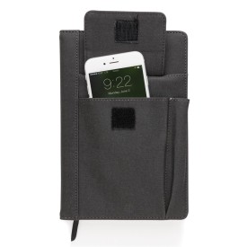 Notitieboek - A5 - PU - 80 vellen - gelinieerd - telefoonvakje - hardcover