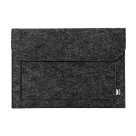 Novac laptoptas - rPET vilt - klittenbandsluiting-Dark grey