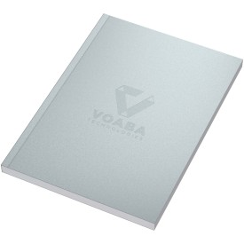 Novella Austen A5 notitieboekje met zachte metallic kaft - 100 vellen-Zilver