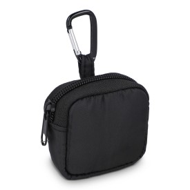 Nylon Earphones Pouch 6.5 x 6 cm-Zwart