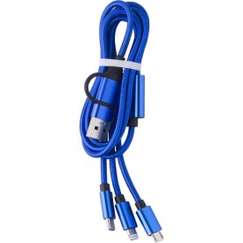 Nylon oplaadkabel Leif-Kobaltblauw