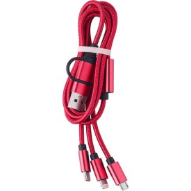Nylon oplaadkabel Leif-Rood
