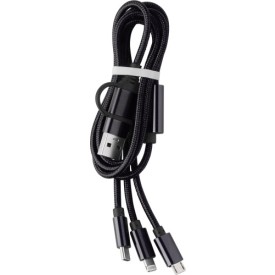 Nylon oplaadkabel Leif-Zwart