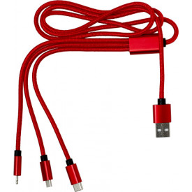 Nylon oplaadkabel-Rood