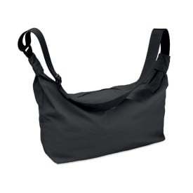 Nylon urban crossbody tas-Zwart