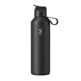 Ocean Bottle Peak GO 710 ml gerecyclede roestvrijstalen waterfles-Obsidiaan zwart