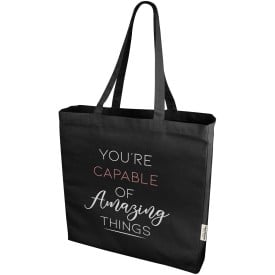 Odessa shopper - gerecycled canvas - 220g/m² - 38 x 41 x 8 cm - lange hengsels
