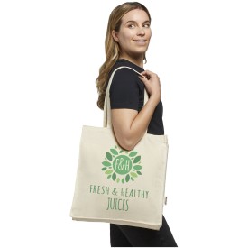 Odessa shopper - gerecycled canvas - 220g/m² - 38 x 41 x 8 cm - lange hengsels