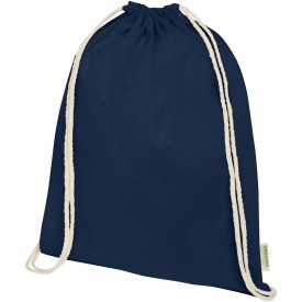Odisha 140 g/m² OCS biologisch katoenen trekkoordtas 5L-Marineblauw