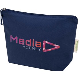 Odisha 180 g/m² OCS biologisch katoenen toilettas 1L-Marineblauw