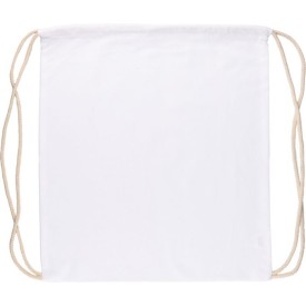 Oeko-Tex katoen (140 gsm) trekkoord rugtas Bridget-Wit