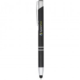 Moneta stylus balpen - geanodiseerd aluminium - blauwe inkt