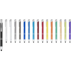 Moneta stylus balpen - geanodiseerd aluminium - blauwe inkt