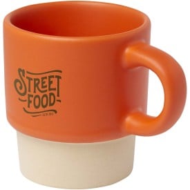 Olympia 130 ml stapelbare expressokop met kleibodem-Oranje