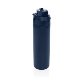 Omni Sip waterlfes 700ml - gerecycled RVS - draaglus - FSC-cadeaudoos-Donkerblauw