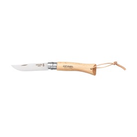 Opinel Inox No 07 zakmes in een riemetui