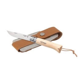 Opinel Inox No 08 Natural zakmes-Bruin