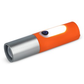 Oplaadbare 10 W LED-zaklamp 300 lm - aluminium - USB-C - zoomfunctie-Oranje