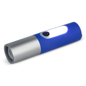 Oplaadbare 10 W LED-zaklamp met zoomfunctie 300 lm-Blauw