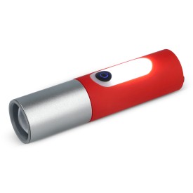 Oplaadbare 10 W LED-zaklamp met zoomfunctie 300 lm-Rood