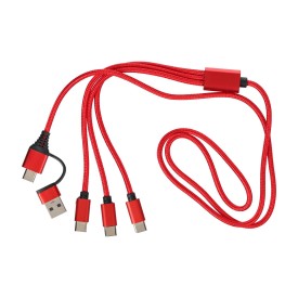 Oplaadkabel Hexa | 6-in-1-Rood
