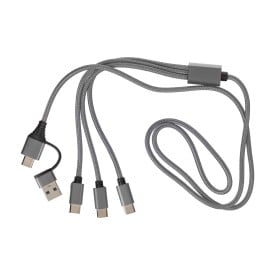 Oplaadkabel Hexa | 6-in-1-Zilver