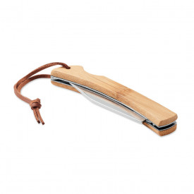 Opvouwbaar mes in bamboe-Hout