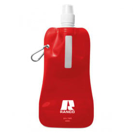 Opvouwbare drinkfles 480 ml - rPET - draaidop met karabijnhaak