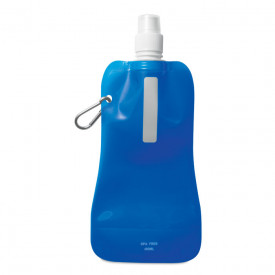 Opvouwbare drinkfles met haak-Transparant blauw-Zonder opdruk
