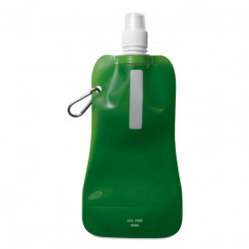 Opvouwbare drinkfles met haak-Transparant groen-Zonder opdruk