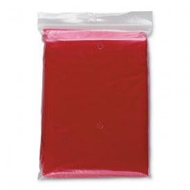 Opvouwbare regenponcho-Rood-Zonder opdruk