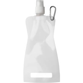 Opvouwbare waterfles 420ml - PP - met karabijnhaak