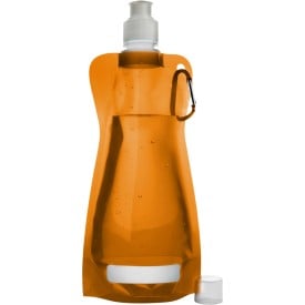 Opvouwbare waterfles 420ml - PP - met karabijnhaak