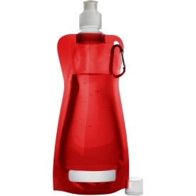 Opvouwbare waterfles 420ml - PP - met karabijnhaak