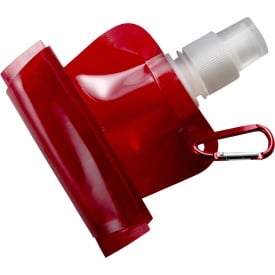 Opvouwbare waterfles 420ml - PP - met karabijnhaak