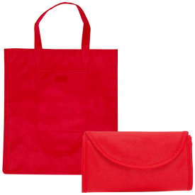 Konsum draagtas - non-woven - 80 g/m2 - 38 x 42 cm - klittenbandsluiting - opvouwbaar