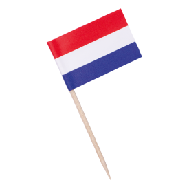 Oranje pakket - met 1 vlaggenlijn, 50 partyprikkers, 1 feesttoeter en een kaartje